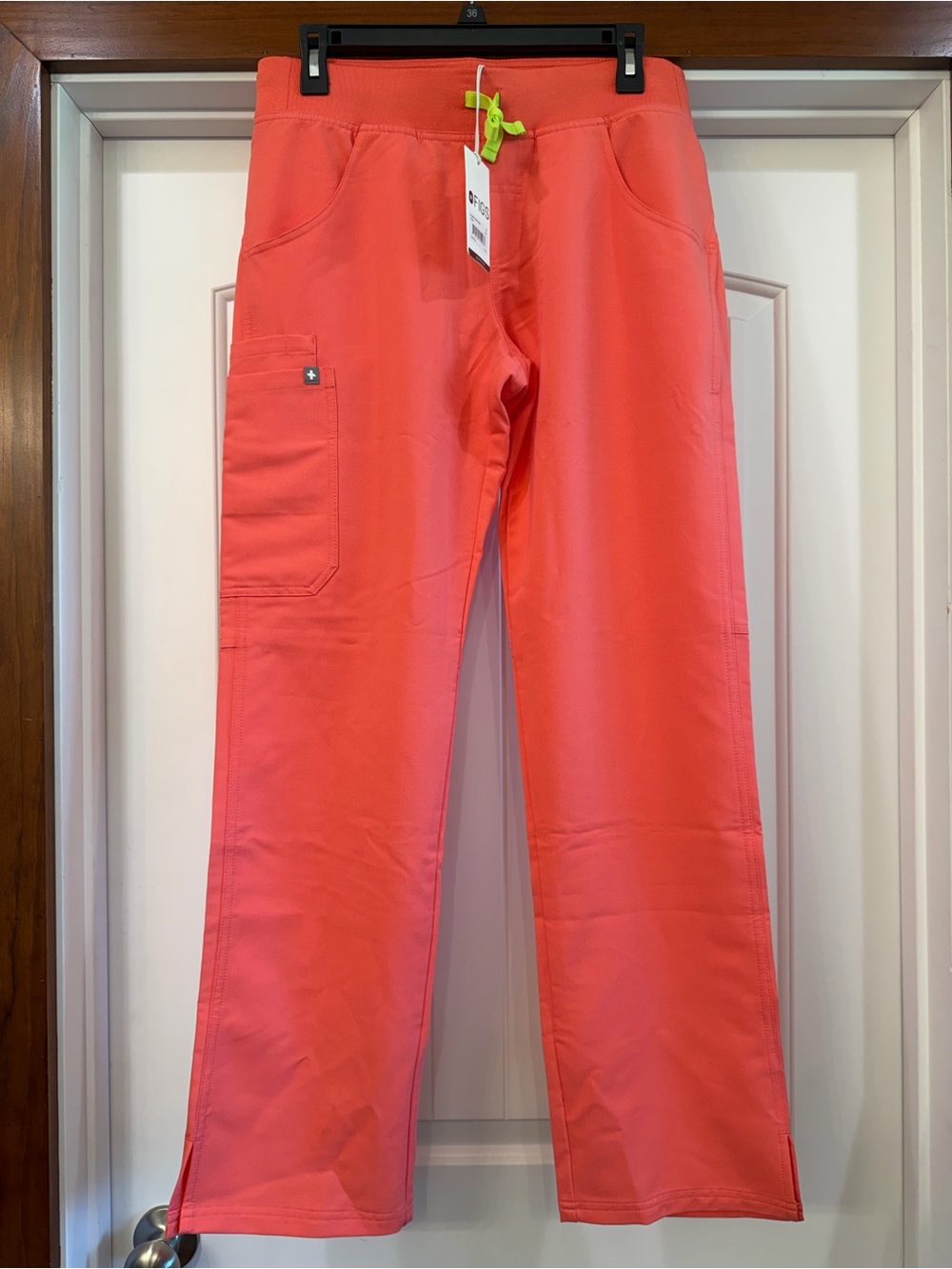 Figs Hot Coral Kade Cargos